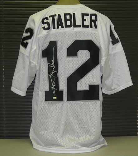 770 592 6399 this russell jersey was hand signed by ken stabler